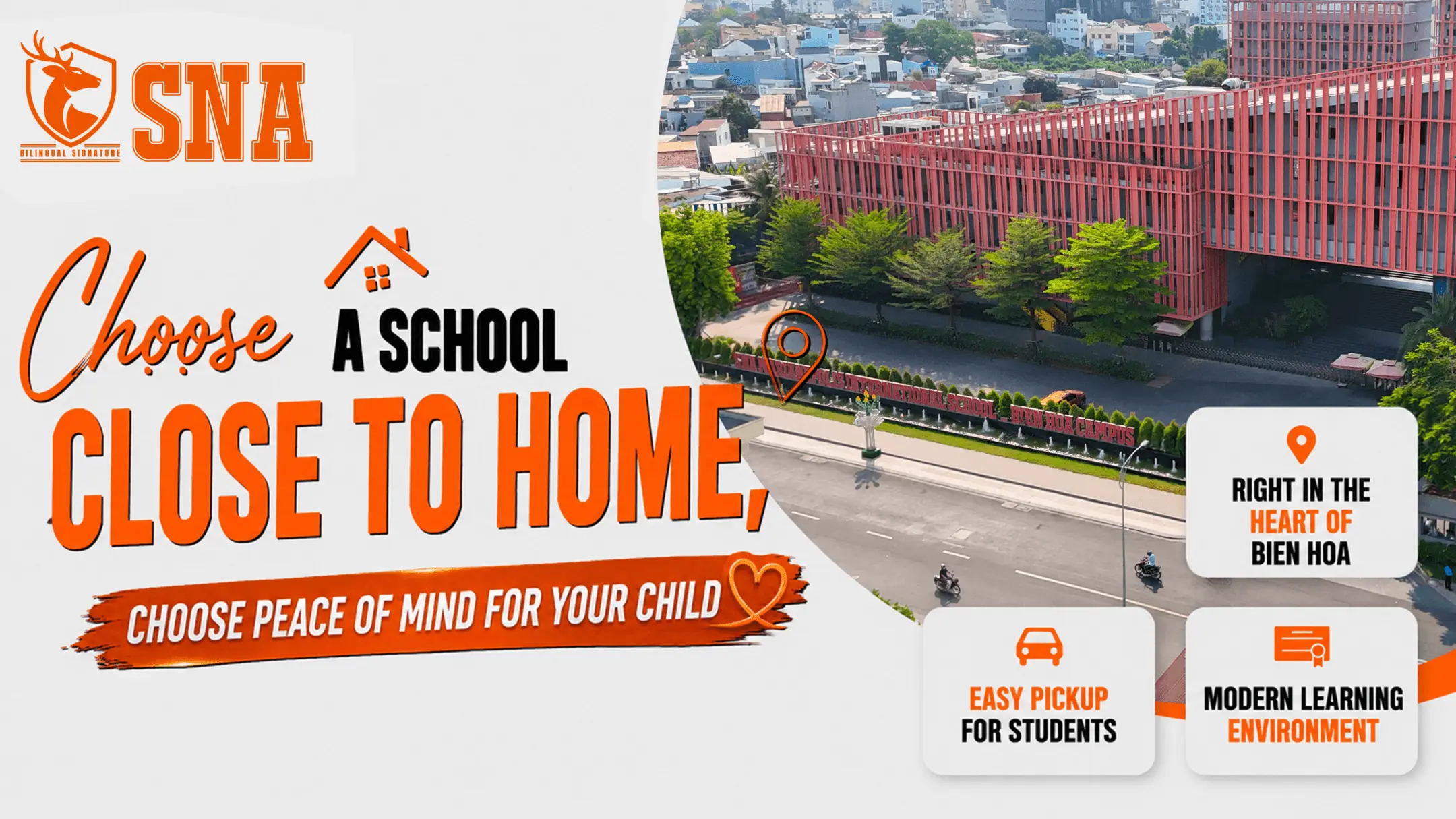 Choose a school close to home. Choose peace of mind for your child.