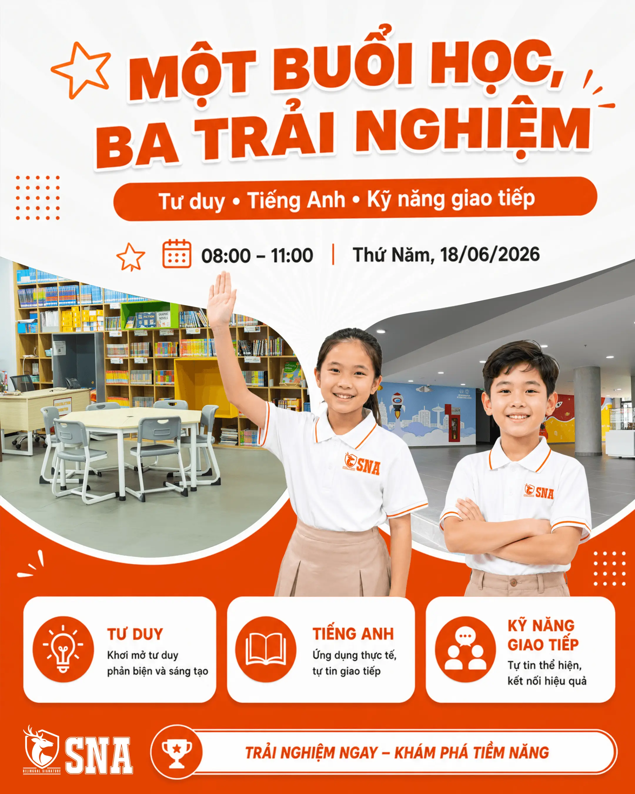 Học sinh tham gia buổi học trải nghiệm SBS